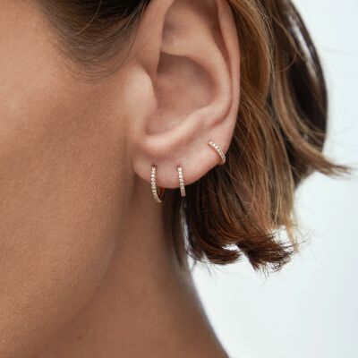 Mono boucle d'oreille Mellerio Muses en or rose et diamants