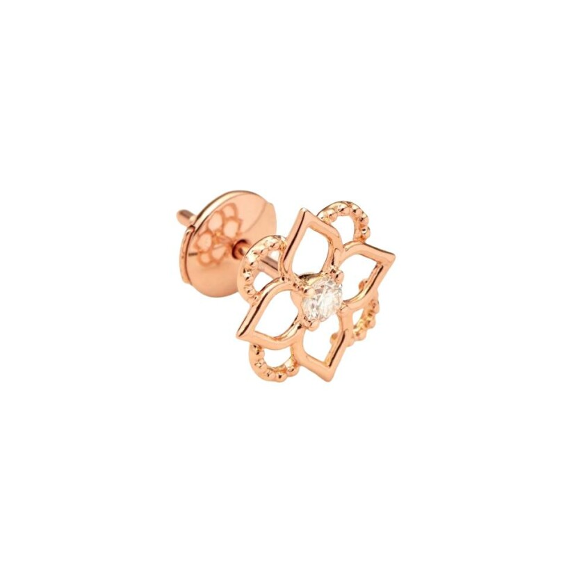Mono boucle d'oreille Mellerio Mini Giardino en or rose et diamant