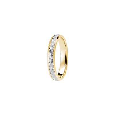 Alliance en or jaune et or blanc, 3.5mm