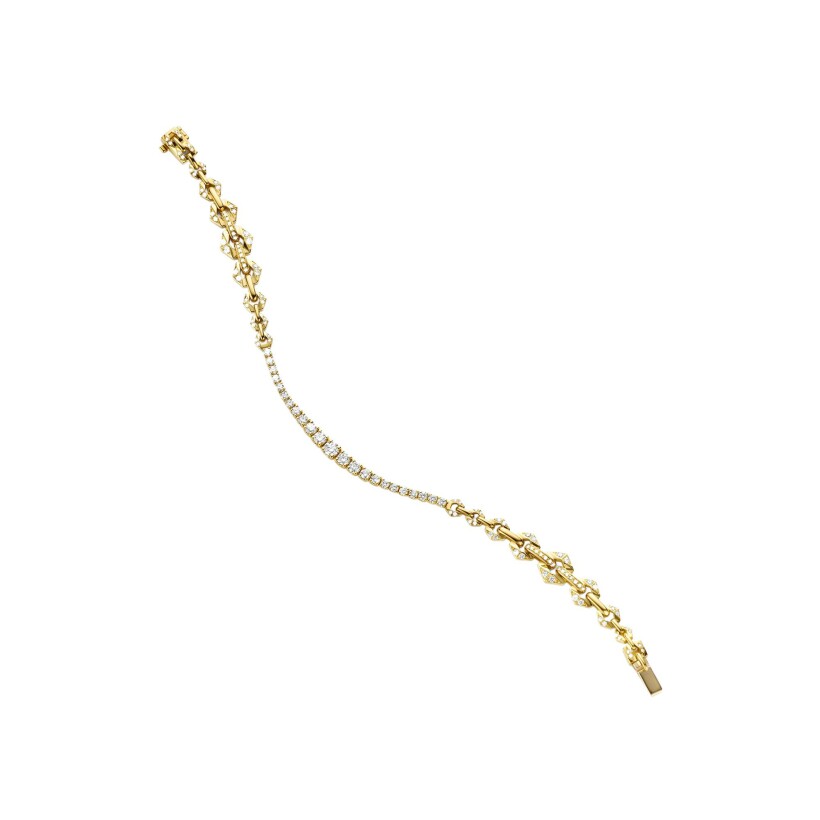 Dries Criel Flow bracelet in yellow gold and diamonds