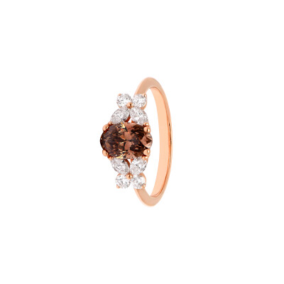 Bague Hana en or rose et diamants