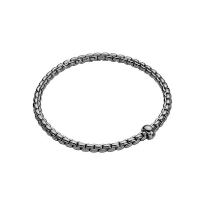 Bracelet FOPE EKA Flex'it en or jaune, ruthénium et diamants noirs, taille L