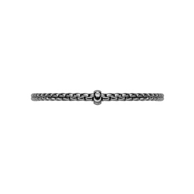 Bracelet FOPE EKA Flex'it en or jaune, ruthénium et diamants noirs, taille L