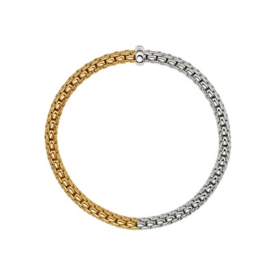 Bracelet FOPE VENDÔME Flex'it en or jaune, or blanc et diamants, taille S