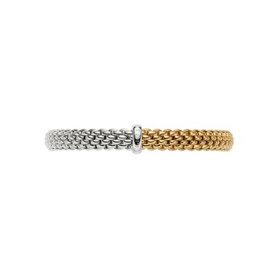 Bracelet FOPE VENDÔME Flex'it en or jaune, or blanc et diamants, taille S