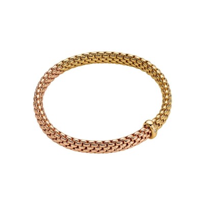 Bracelet FOPE VENDÔME Flex'it en or rose, or jaune et diamants, taille XS