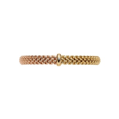 Bracelet FOPE VENDÔME Flex'it en or rose, or jaune et diamants, taille XS
