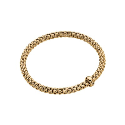 Bracelet FOPE SOLO Flex'it en or jaune et diamants noirs, taille S