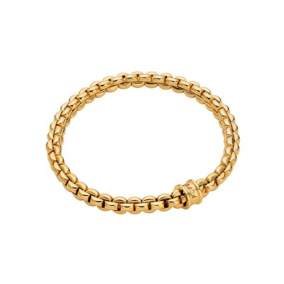 Bracelet FOPE EKA Flex'it en or jaune et diamants, taille M