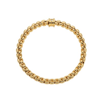 Bracelet FOPE EKA Flex'it en or jaune et diamants, taille M