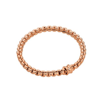Bracelet FOPE EKA Flex'it en or rose et diamants, taille XS