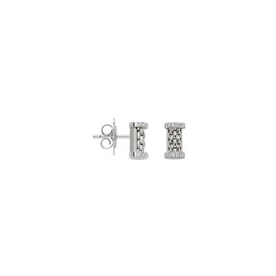 Boucles d'oreilles FOPE ESSENTIALS en or blanc et diamants