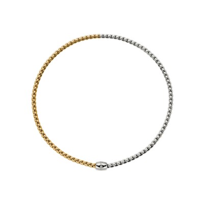 Collier FOPE EKA Flex'it en or jaune, or blanc et diamants