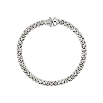 Bracelet FOPE SOLO Flex'it en or blanc et diamants, taille S