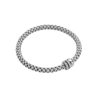 Bracelet FOPE SOLO Flex'it en or blanc et diamants, taille S