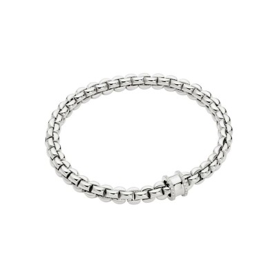 Bracelet FOPE EKA Flex'it en or blanc et diamants, taille S
