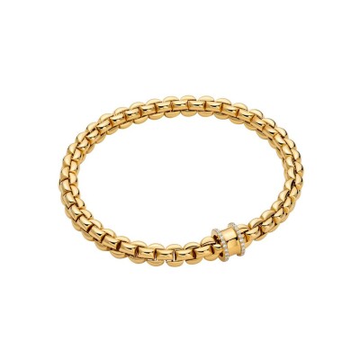 Bracelet FOPE EKA Flex'it en or jaune et diamants, taille M
