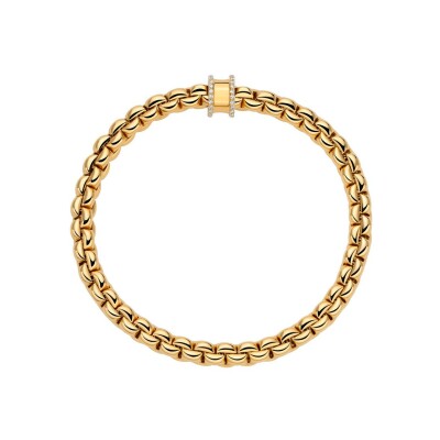 Bracelet FOPE EKA Flex'it en or jaune et diamants, taille M