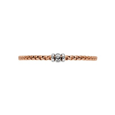 Bracelet FOPE EKA Flex'it en or rose et diamants, taille S
