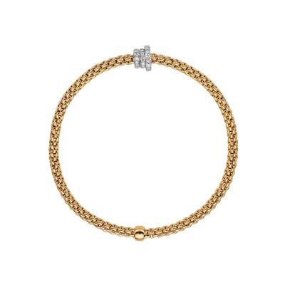 Bracelet FOPE PRIMA Flex'it en or jaune et diamants, taille S