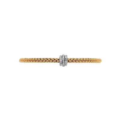Bracelet FOPE PRIMA Flex'it en or jaune et diamants, taille S