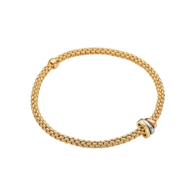 Bracelet FOPE PRIMA Flex'it en or jaune, or rose et or blanc, taille M