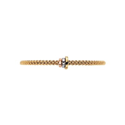 Bracelet FOPE PRIMA Flex'it en or jaune, or rose et or blanc, taille M