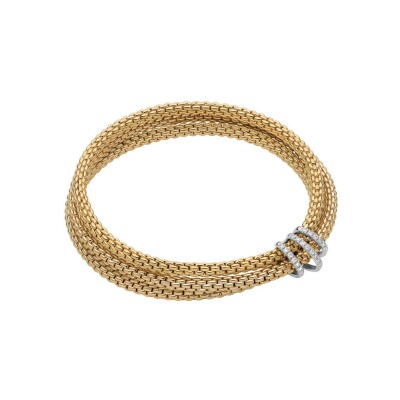 Bracelet FOPE PRIMA Flex'it en or jaune et diamants, taille M