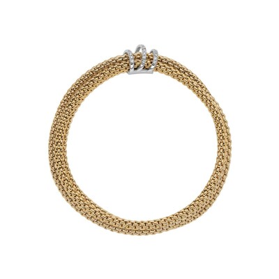 Bracelet FOPE PRIMA Flex'it en or jaune et diamants, taille M