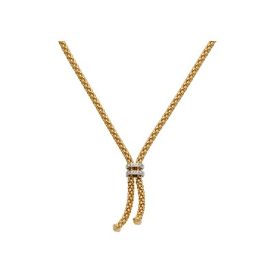 Collier FOPE SOLO en or jaune et diamants