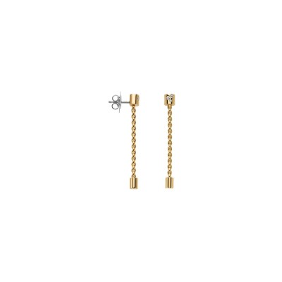 Boucles d'oreilles FOPE ARIA en or jaune et diamants