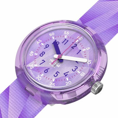 Montre Flik Flak Let's Get Artsy Purple Prism