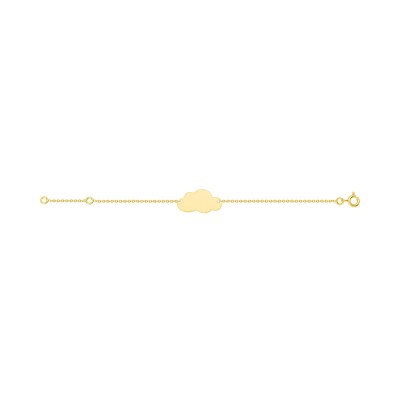 Gourmette Bébé en or jaune, taille 14cm