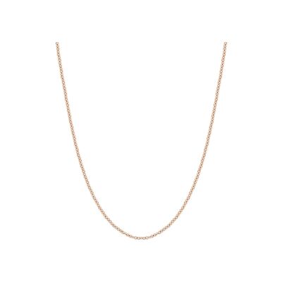 Chaîne maille forçat ronde en or rose
