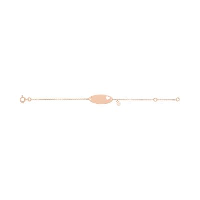 Gourmette Bébé en or rose, taille 14cm