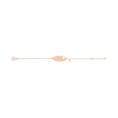 Gourmette bébé en or rose