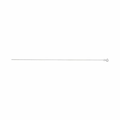 Chaîne forçat ronde en or blanc, 60cm