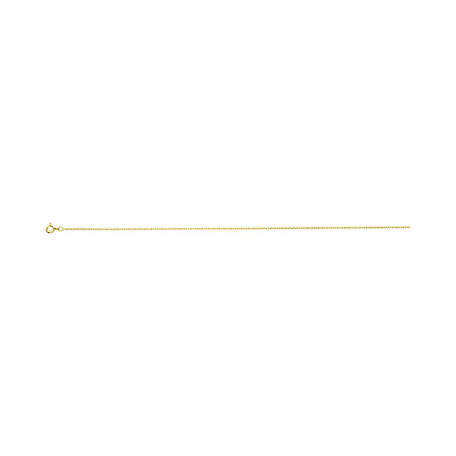 Chaîne forçat ronde en or jaune, 50cm