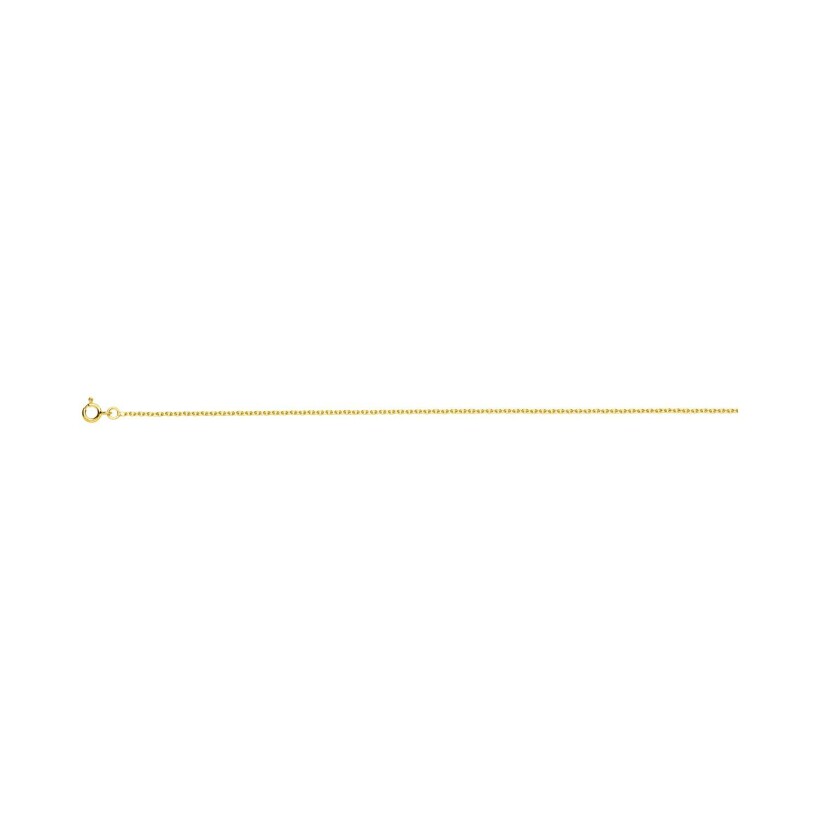 Chaîne forçat ronde en or jaune, 60cm