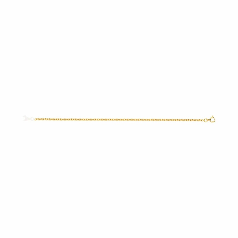 Chaîne forçat ronde en or jaune, 55cm