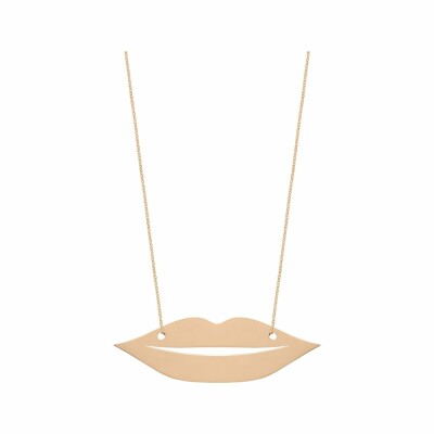 Ginette NY FRENCH KISS jumbo necklace, rose gold