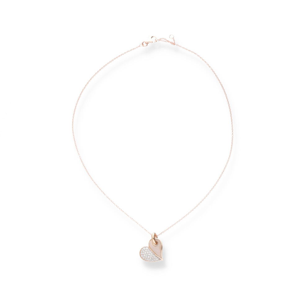 Ferret Coeur Jacking Pink Opale necklace