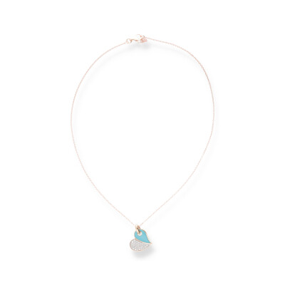 Pendentif Ferret Coeur Jacking Turquoise