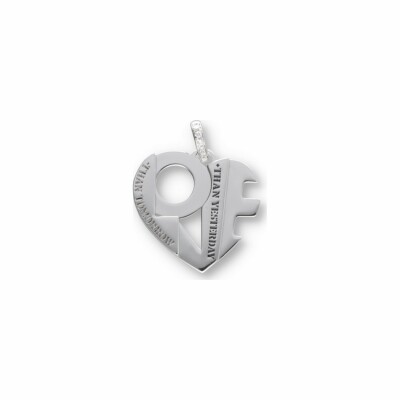 Pendentif Love Ferret x Stéphane Cipre en or blanc et diamants blancs, taille S