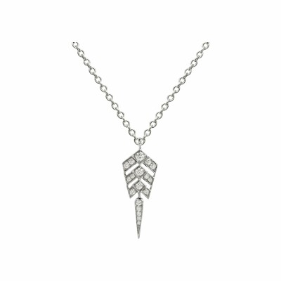 Collier Statement Stairway en argent rhodié et diamants