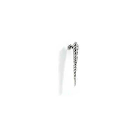 Mono boucle d'oreille Statement Stairway M en argent et diamants