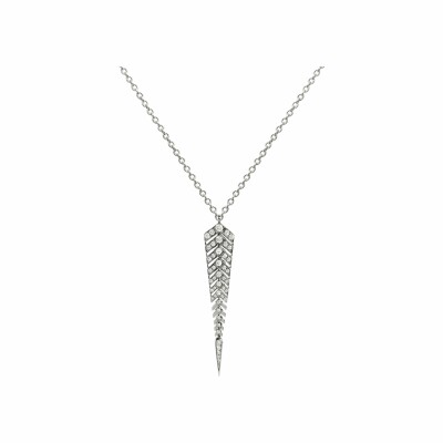 Collier Statement Stairway en argent rhodié et diamants