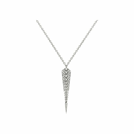 Collier Statement Stairway en argent rhodié et diamants