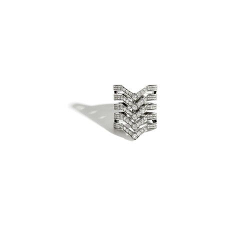 Bague Statement Stairway 5 rangs en argent et diamants