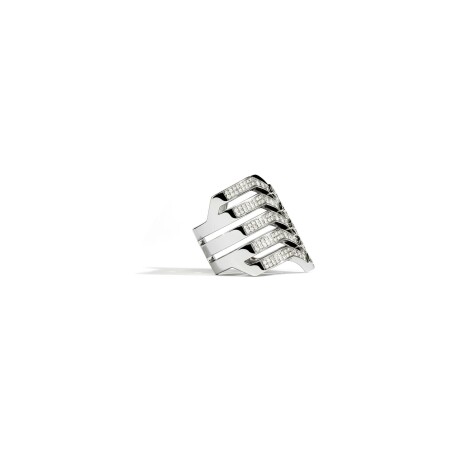 Bague Statement Stairway 5 rangs en argent et diamants